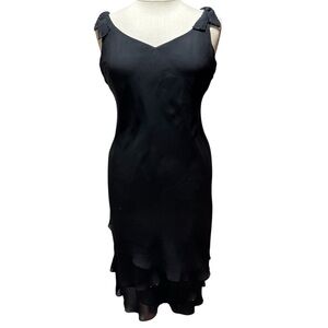 Evan Picone Black Layered Midi Dress Size‎ 14
